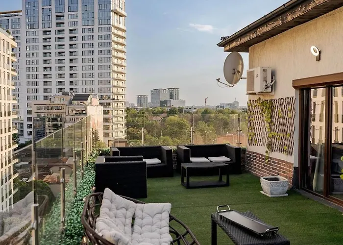 Apartament Downtown Floreasca Penthouse W Jacuzzi&terrace *