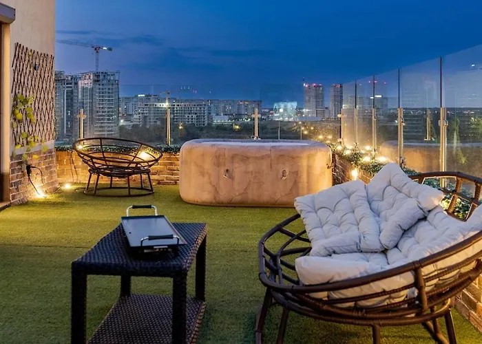 Apartament Downtown Floreasca Penthouse W Jacuzzi&terrace *